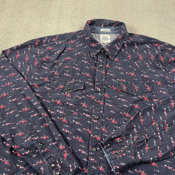 Moonshine Spirit Shirt Adult Extra Large Button Up Pearl Snap Western Casual Men - Picture 8 of 14